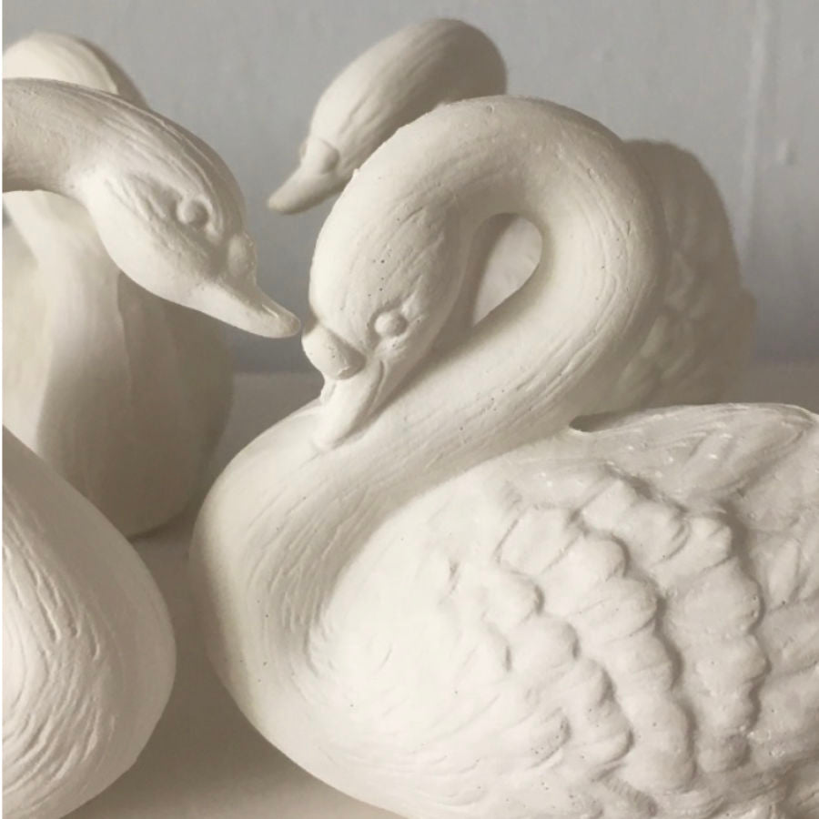 Porzellan Schwan, Schmuck,dose handgefertigt von feines, weißes Berlin